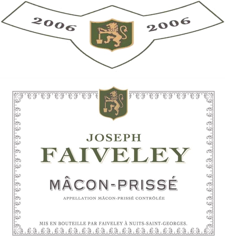 Faiveley Macon Prisse Blanc 2006 Front Label