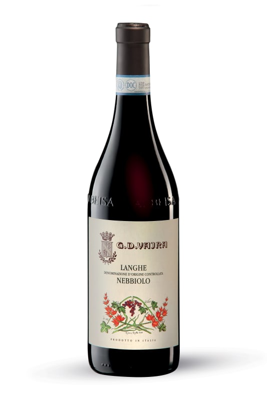 G.D. Vajra Langhe Nebbiolo 2019 Front Bottle Shot