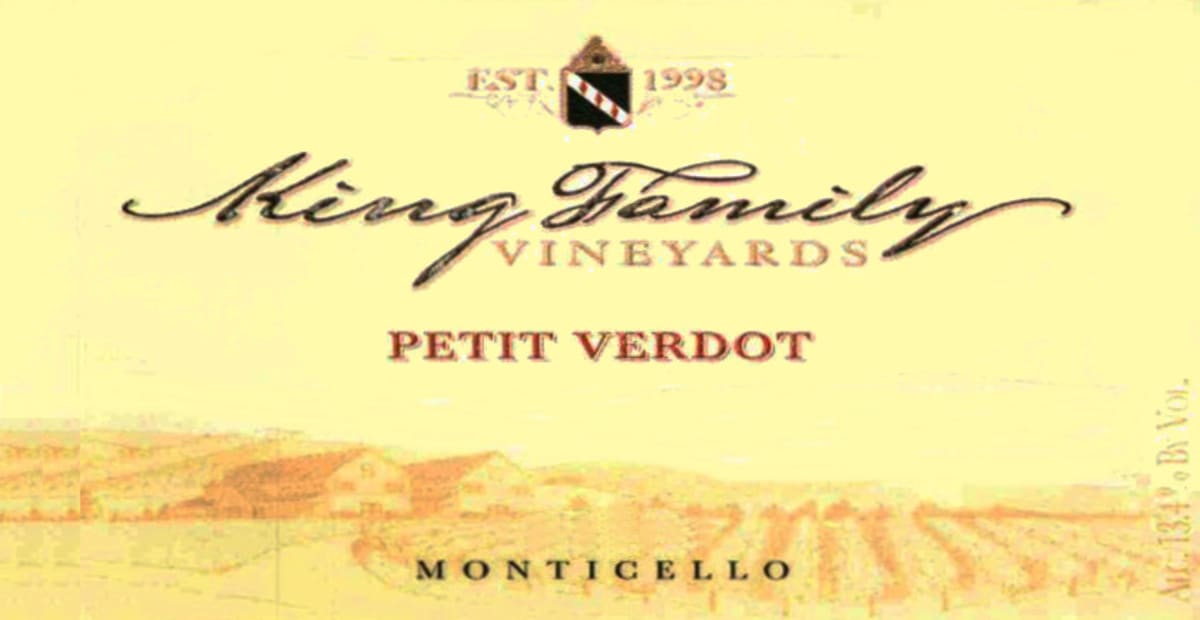 King Family Vineyards Petit Verdot 2008 Front Label