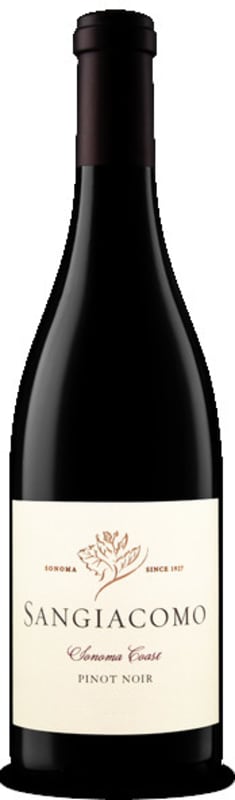 Sangiacomo Sonoma Coast Pinot Noir 2017 Front Bottle Shot