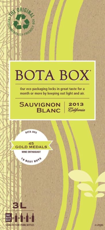Bota Box Sauvignon Blanc 2013 Front Label