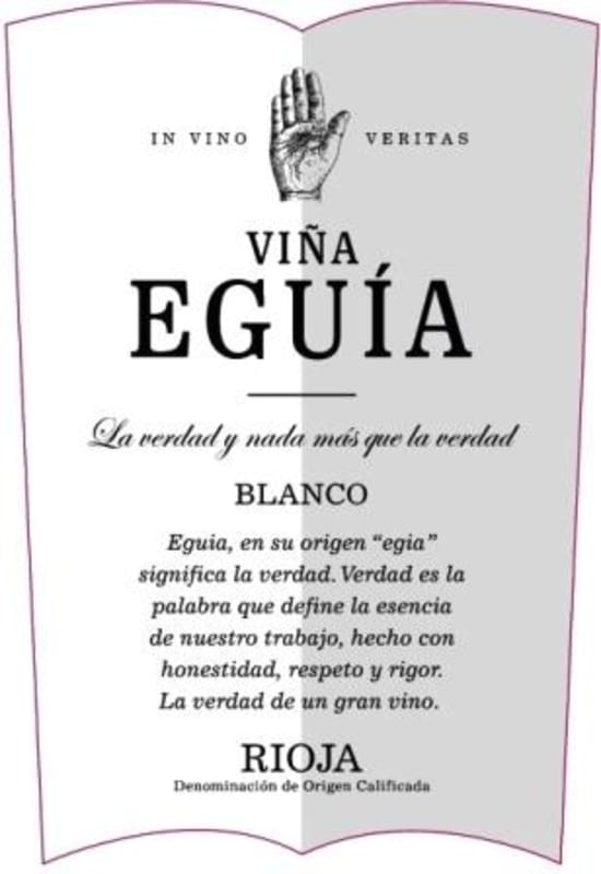 Vina Eguia Rioja Blanco 2015 Front Label