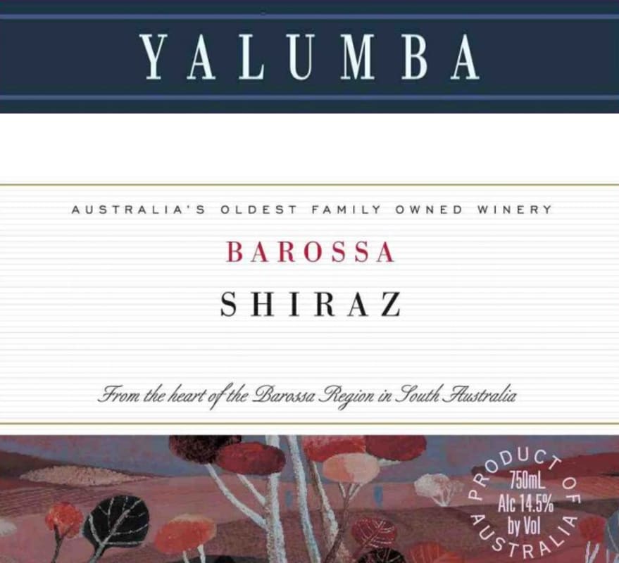 Yalumba Barossa Shiraz 2012 Front Label
