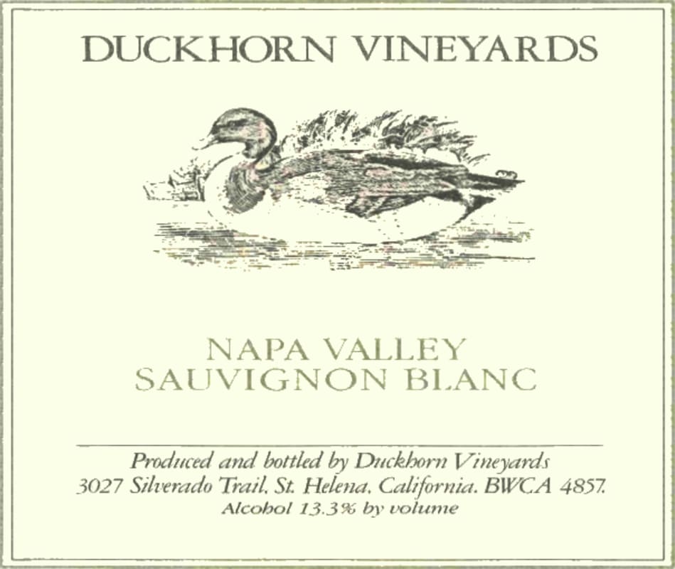 Duckhorn Napa Valley Sauvignon Blanc 1995 Front Label
