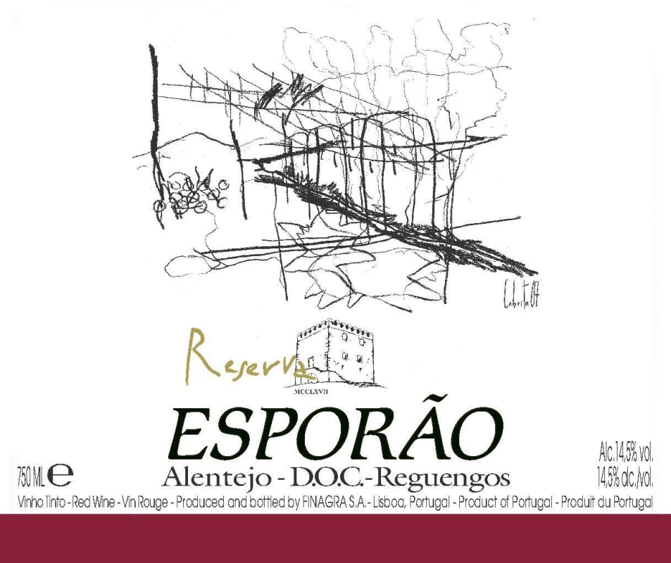 Herdade Do Esporao Reserva Red 2007 Front Label