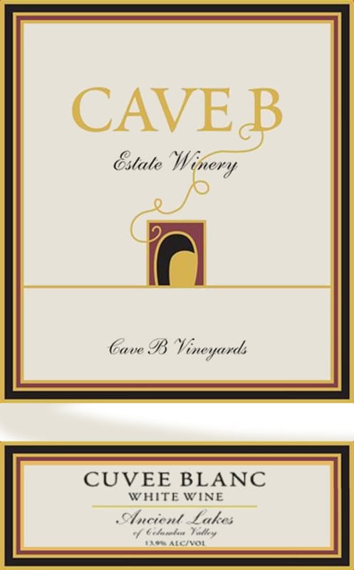 Cave B Estate Winery Cuvee Blanc 2015 Front Label
