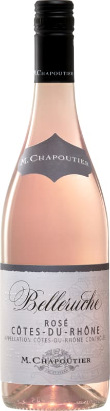 M. Chapoutier Belleruche Cotes-du-Rhone Rose 2020 Front Bottle Shot