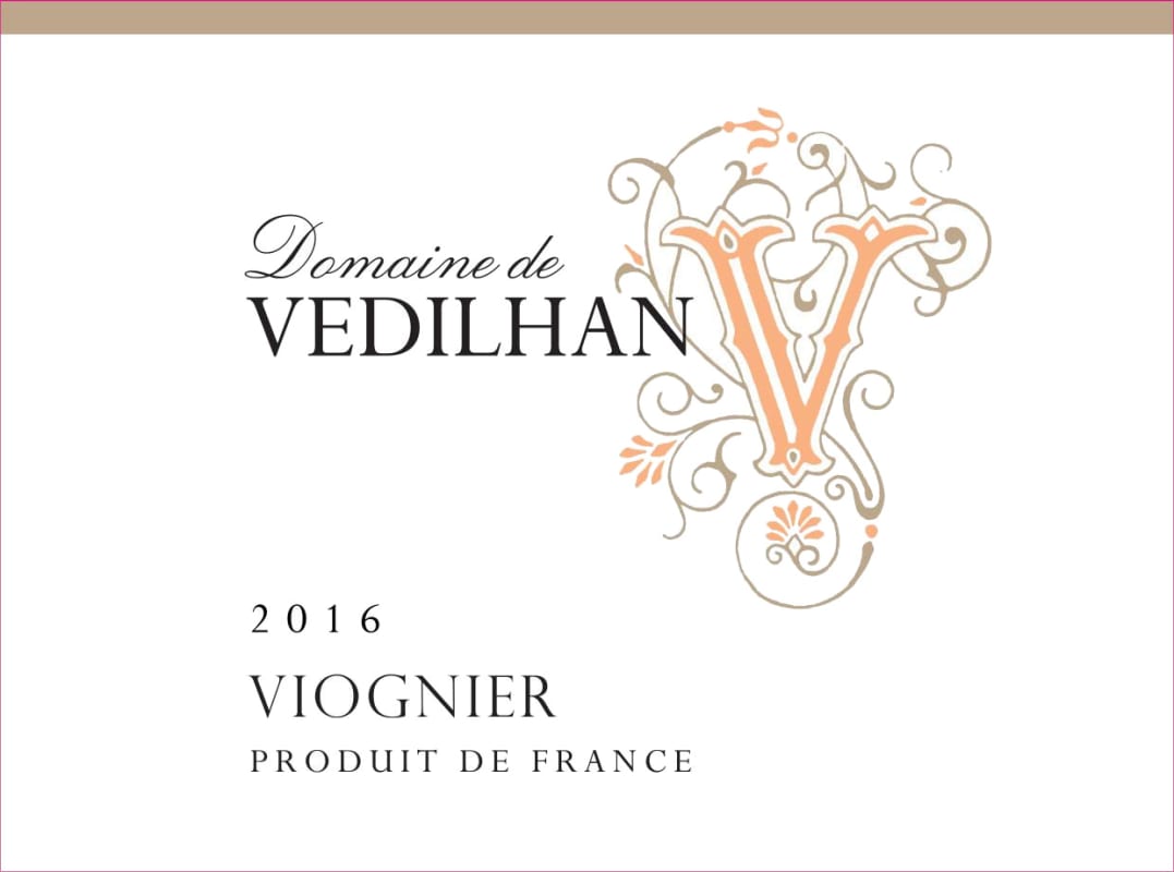 Domaine de Vedilhan Viognier 2016 Front Label