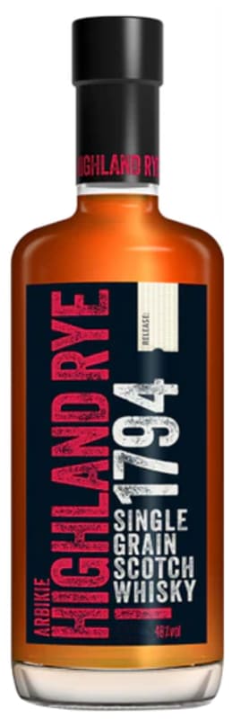 Arbikie Highland 1794 Rye Whisky Front Bottle Shot