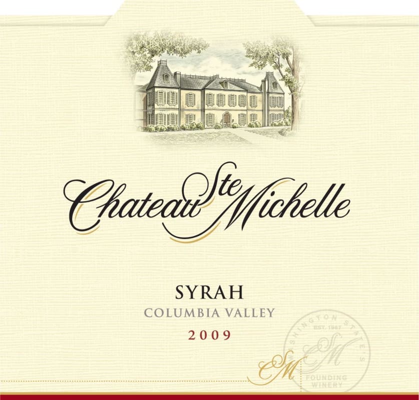 Chateau Ste. Michelle Syrah 2009 Front Label