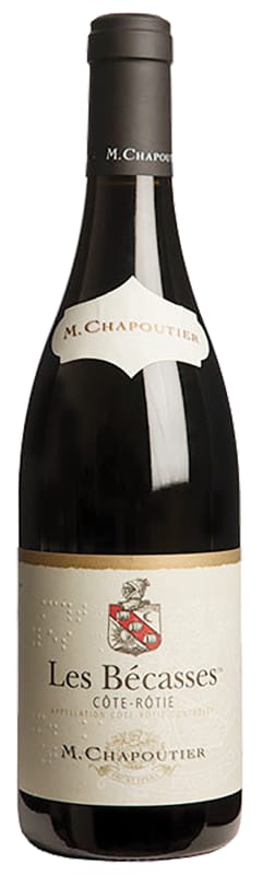 M. Chapoutier Cote Rotie Les Becasses 2019 Front Bottle Shot
