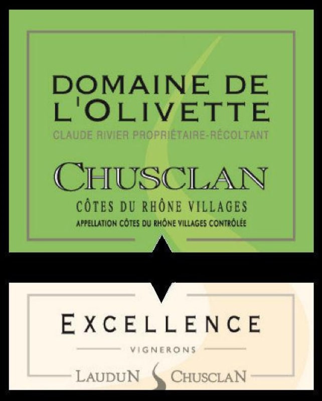 Domaine de l'Olivette Chusclan 2009 Front Label