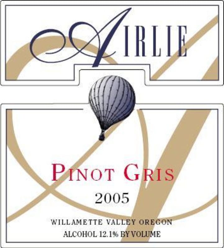 Airlie Pinot Gris 2005 Front Label