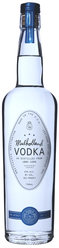 Mulholland Vodka Front Bottle Shot