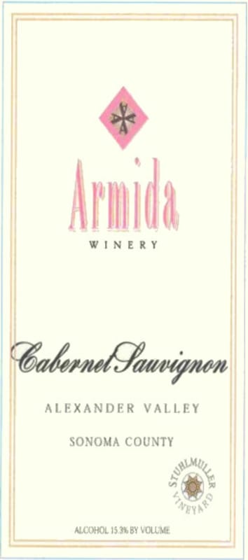 Armida Stuhlmuller Vineyard Cabernet Sauvignon 2016 Front Label