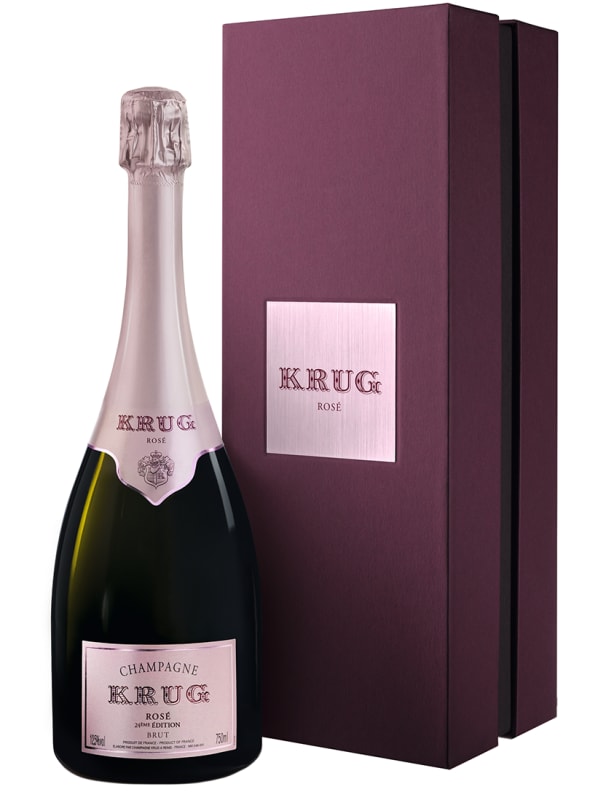 Krug Brut Rose (24th Edition) with Gift Box Front Bottle Shot