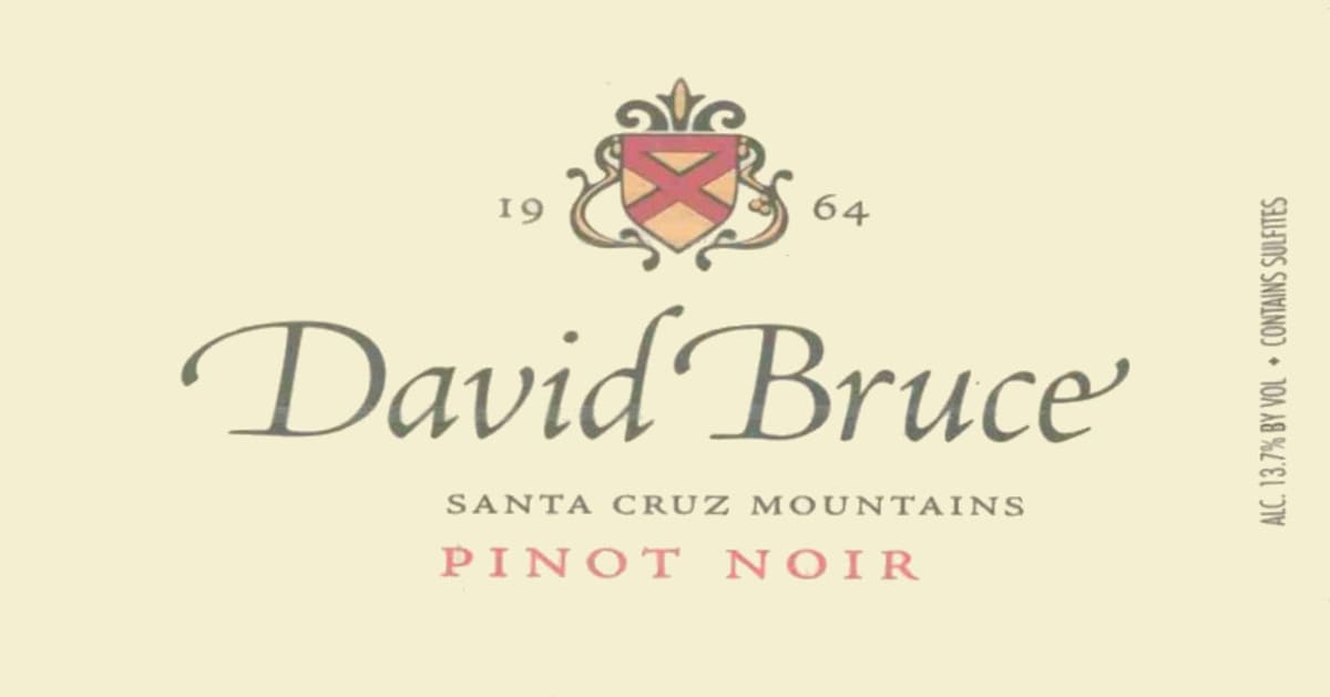 David Bruce Santa Cruz Mountain Pinot Noir 2007 Front Label