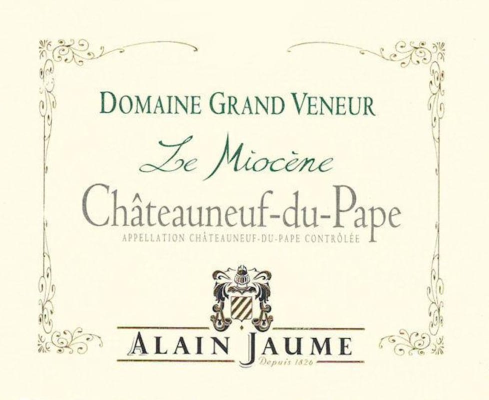 Alain Jaume Chateauneuf-du-Pape Le Miocene 2015 Front Label