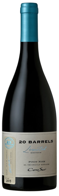 Cono Sur 20 Barrels Pinot Noir 2015 Front Bottle Shot