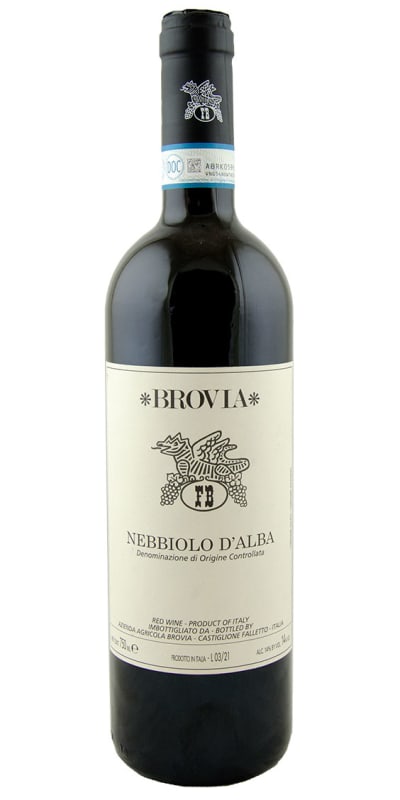 Brovia Nebbiolo d'Alba 2021 Front Bottle Shot