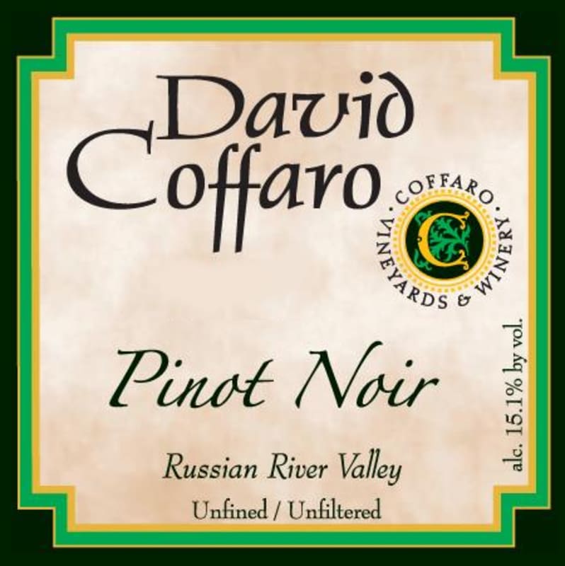 David Coffaro Estate Vineyard Pinot Noir 2013 Front Label