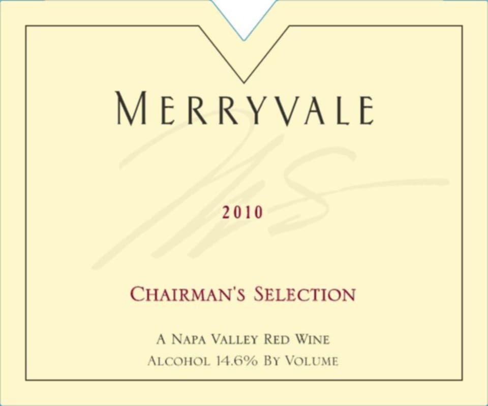 Merryvale Chairman's Selection 2010 Front Label