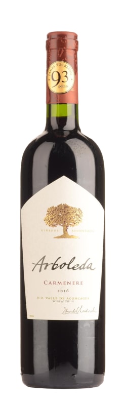 Arboleda Carmenere 2016 Front Bottle Shot