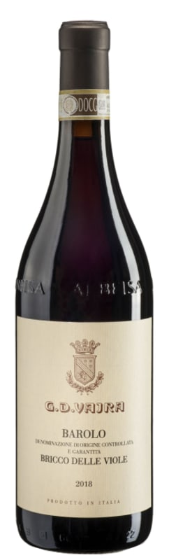 G.D. Vajra Barolo Bricco Delle Viole 2018 Front Bottle Shot