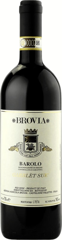 Brovia Barolo Garblet Sue 2020 Front Bottle Shot