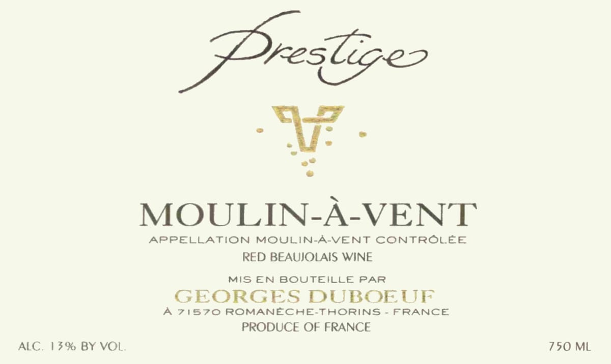 Duboeuf Moulin-a-Vent Prestige 2011 Front Label