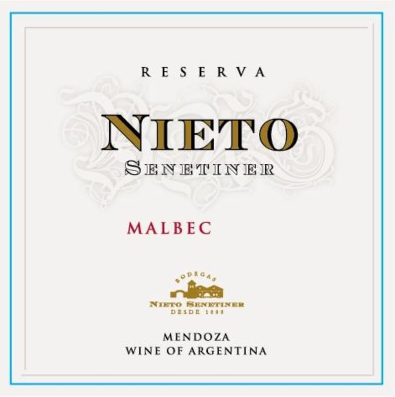Nieto Senetiner Reserva Malbec 2015 Front Label