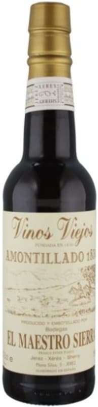 El Maestro Sierra Amontillado 1830 Sherry (375ML Half-bottle) Front Bottle Shot