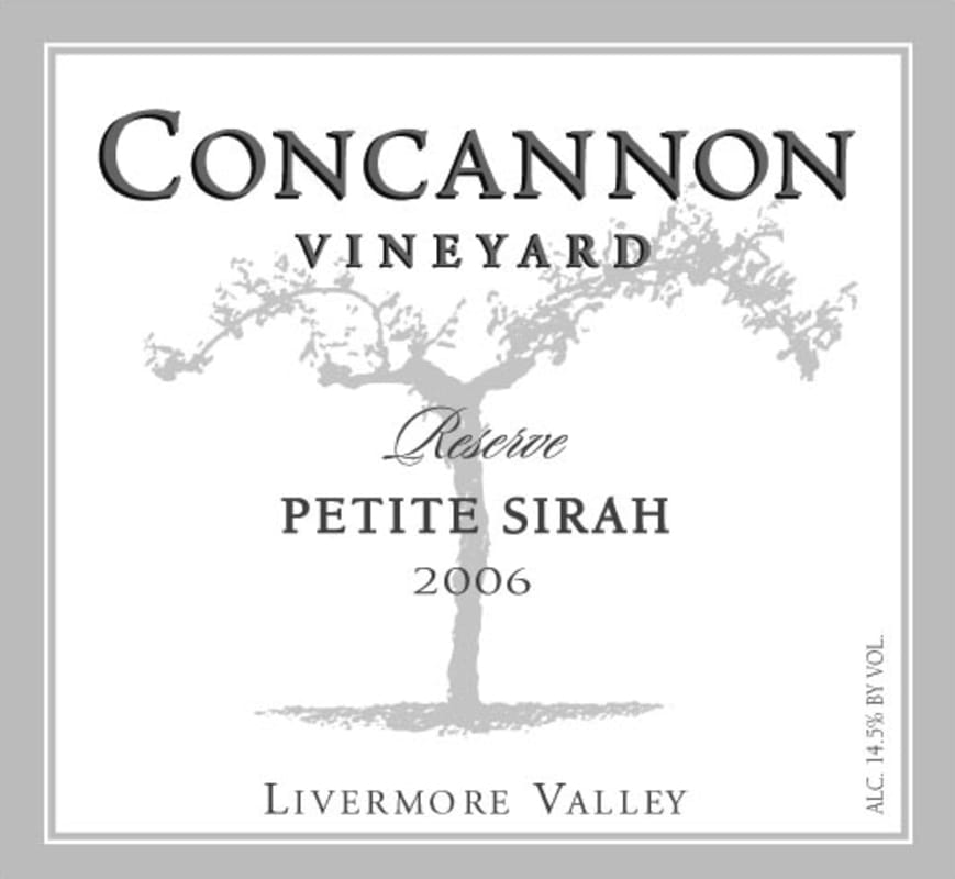 Concannon Reserve Petite Sirah 2006 Front Label