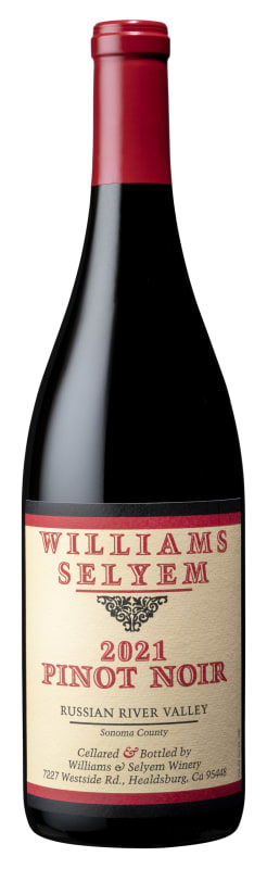 Williams Selyem Russian River Valley Pinot Noir 2021 Front Bottle Shot
