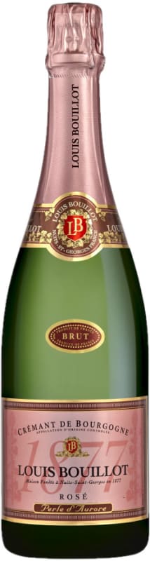 Louis Bouillot Perle d'Aurore Brut Rose Front Bottle Shot