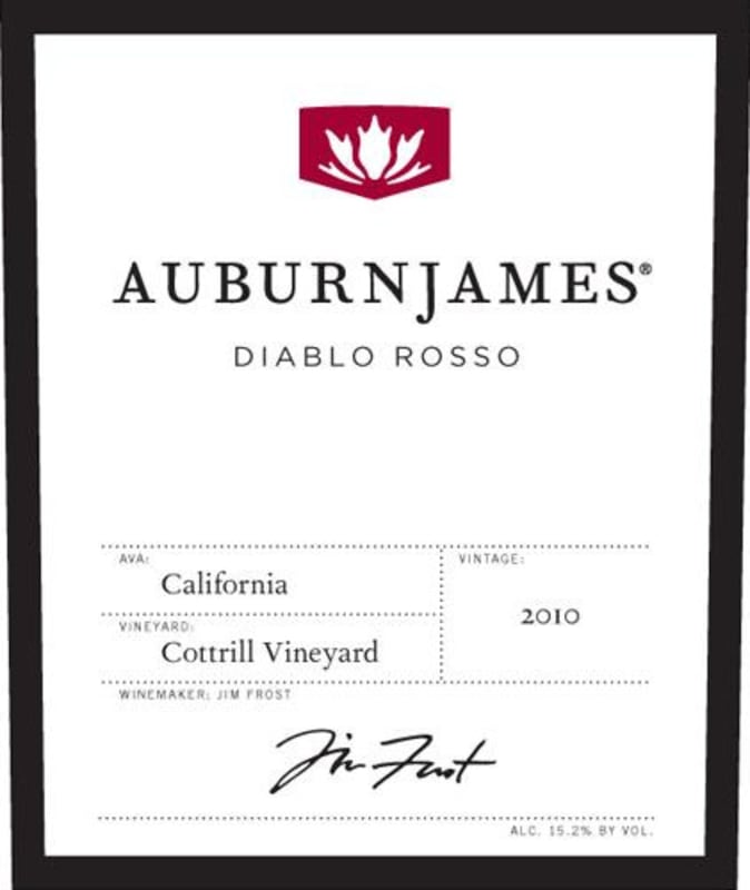 AuburnJames Winery Cottrill Vineyard Diablo Rosso 2010 Front Label