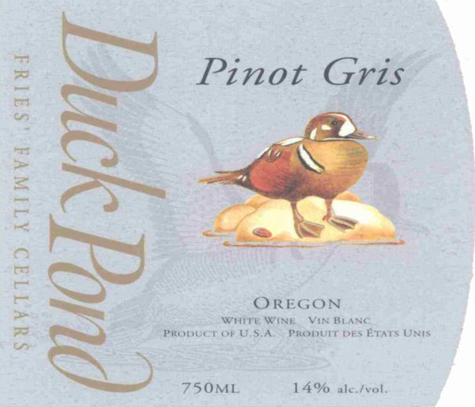 Duck Pond Willamette Valley Pinot Gris 2008 Front Label