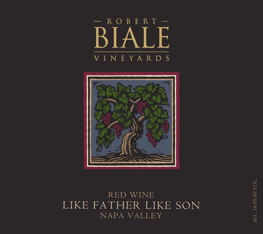 Robert Biale Vineyards Like Father like Son 2014 Front Label