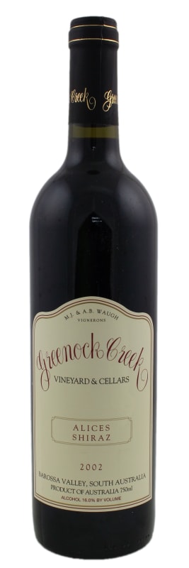 Greenock Creek Alices Shiraz 2002 Front Bottle Shot