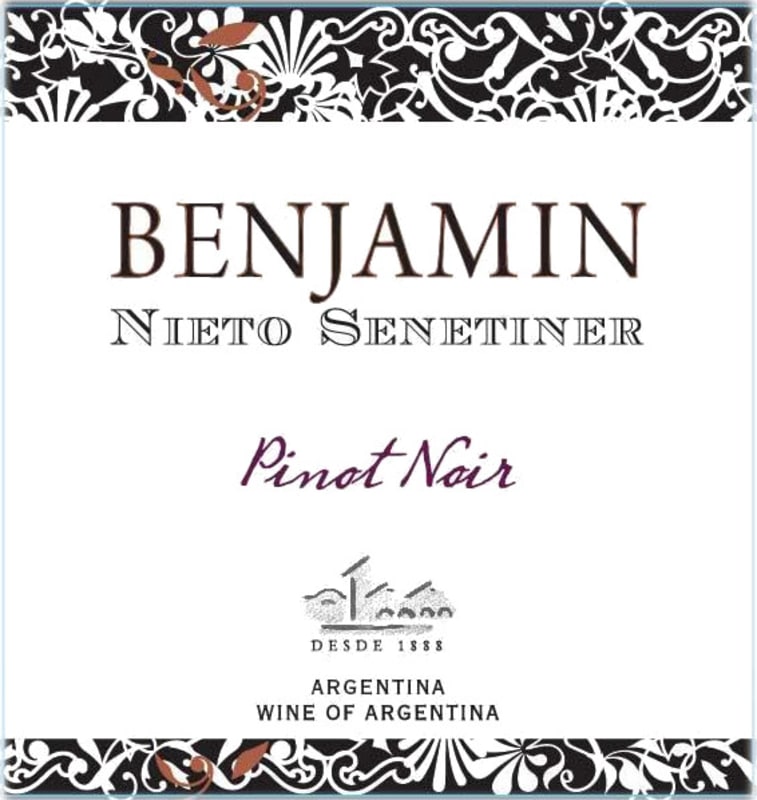Nieto Senetiner Benjamin Pinot Noir 2015 Front Label