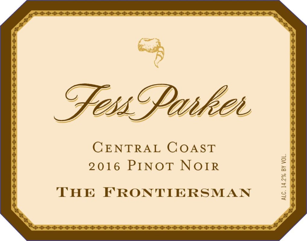 Fess Parker The Frontiersman 2016 Front Label