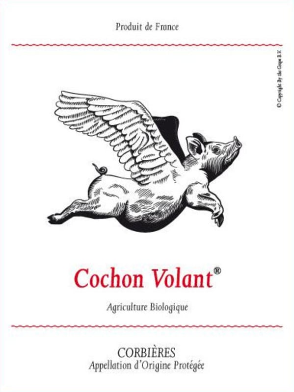 Cochon Volant Corbieres 2015 Front Label