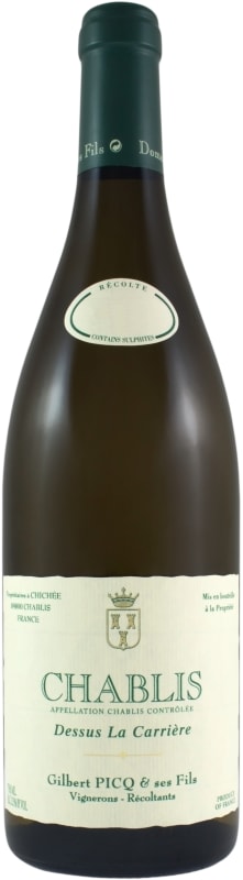 Gilbert Picq Chablis Dessus La Carriere 2018 Front Bottle Shot