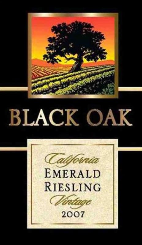 Black Oak Emerald Riesling 2007 Front Label