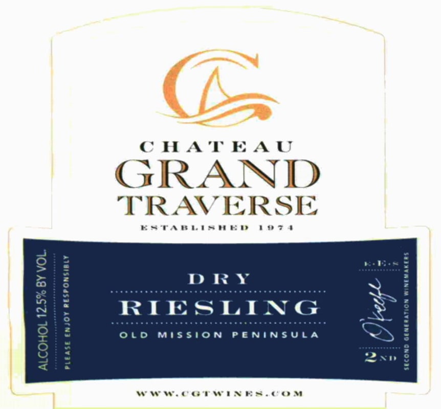 Chateau Grand Traverse Dry Riesling 2014 Front Label