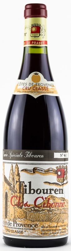 Clos Cibonne Cuvee Speciale Rouge 2018 Front Bottle Shot