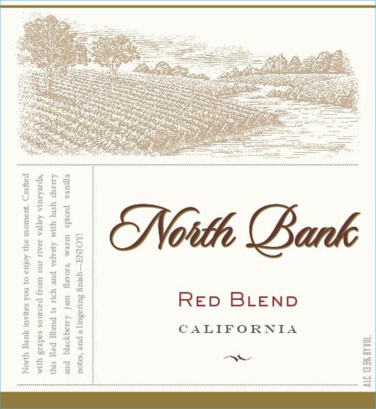 North Bank Red Blend Front Label