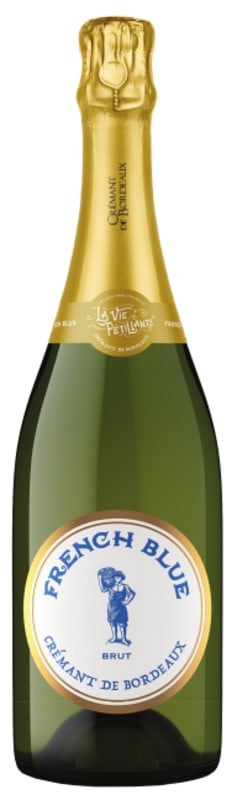 French Blue Cremant de Bordeaux Brut Front Bottle Shot