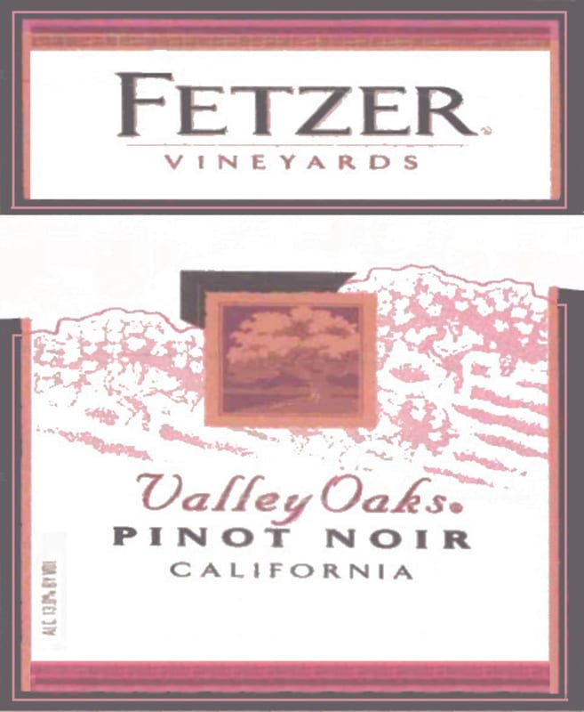 Fetzer Valley Oaks Pinot Noir 2005 Front Label