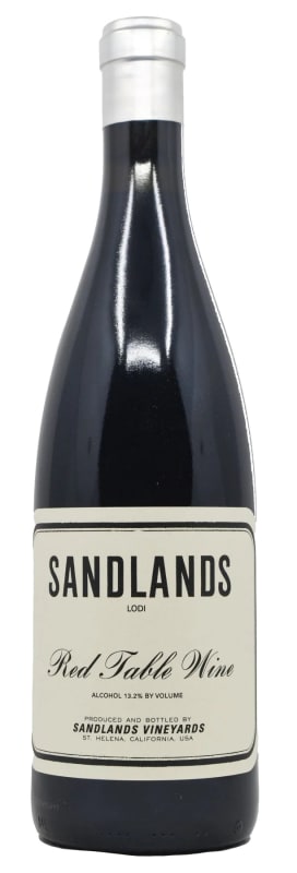Sandlands Red Table Wine 2022 Front Bottle Shot
